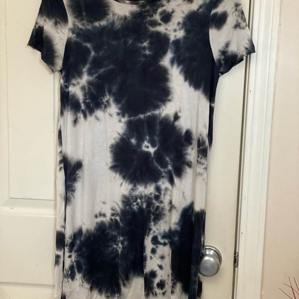 Tie dyed jersey swing dress